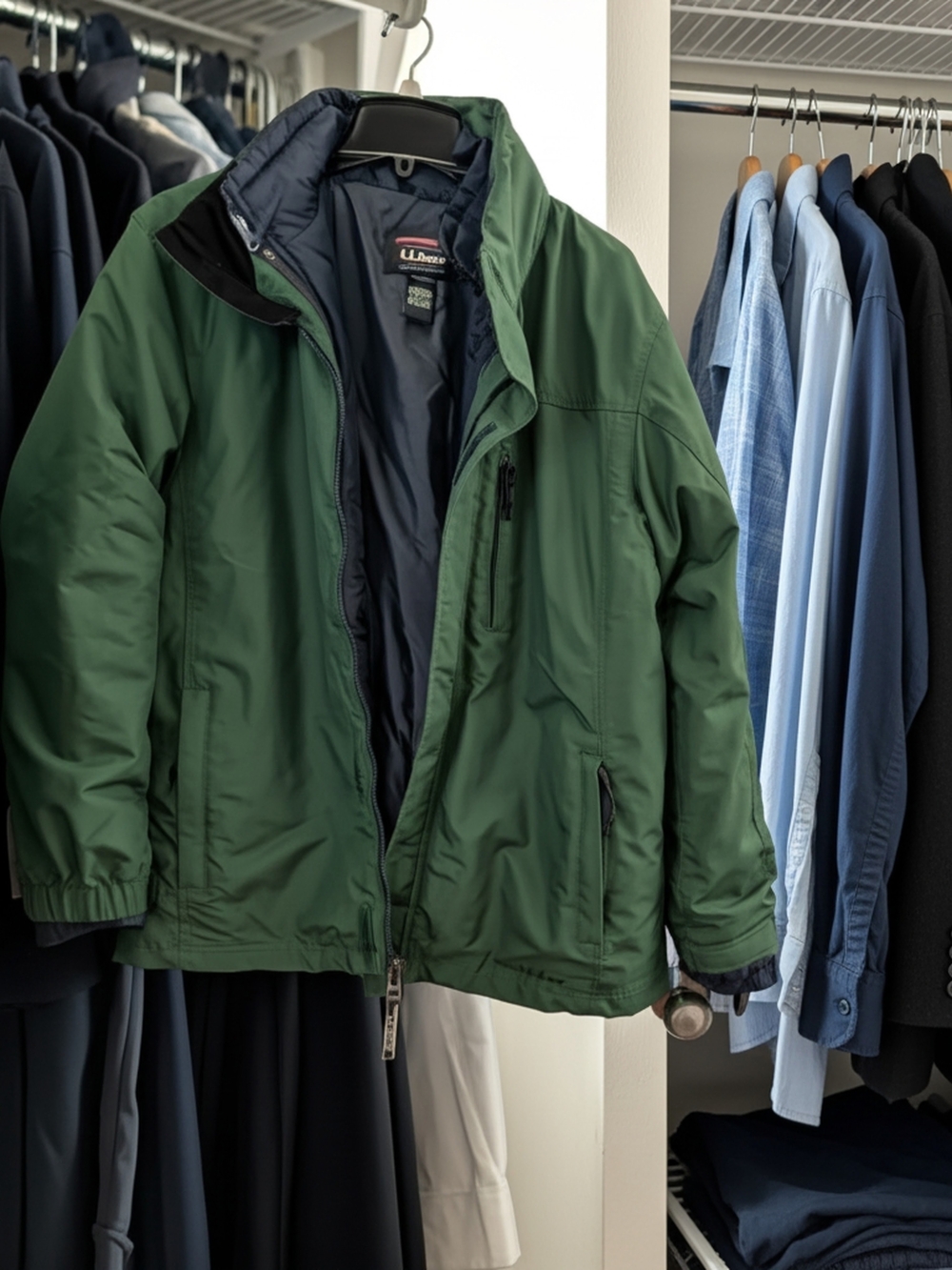 L.L. Bean Men's Green Insulated Jacket with Zipper Lining Size M